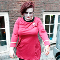 Red Shirt Zombie Trekkie Spotted at the Copenhagen Zombie Crawl