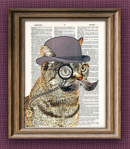 Collageorama: Vintage Dictionary Page Prints for Dandy Cats Everywhere
