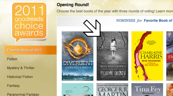 Miss Peregrine’s Home for Peculiar Children, Pride & Prejudice & Zombies: Dreadfully Ever After & Broetry Nominated for 2011 Goodreads Choice Awards