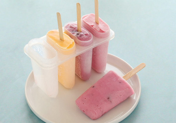 National Ice Cream Month: Berries & Buttermilk Smoothie Ice Cream Pops