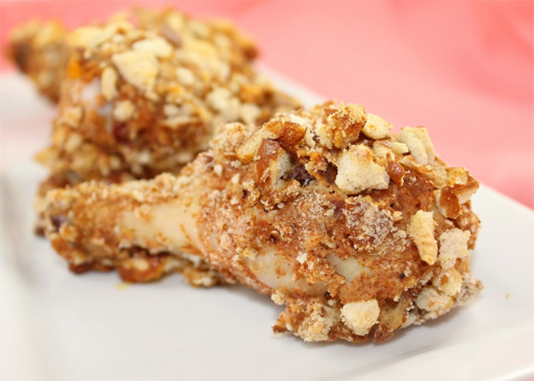 Pretzel-Crusted “Fried” Chicken