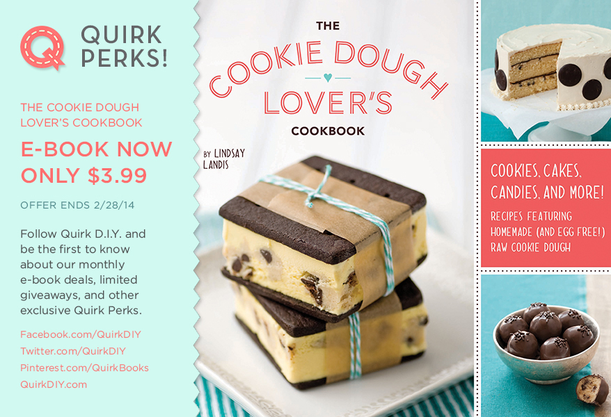 February’s Quirk Perk: The Cookie Dough Lover’s Cookbook by Lindsay Landis!