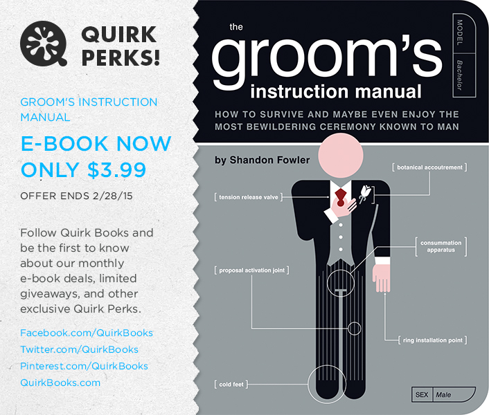 Quirk Perks: The Groom’s Instruction Manual, $3.99 All Month!