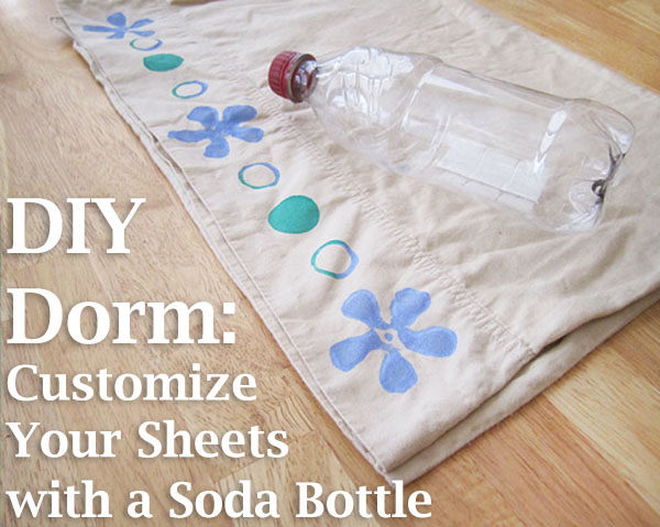 DIY Dorm: How to Customize Your Sheets with a Soda Bottle