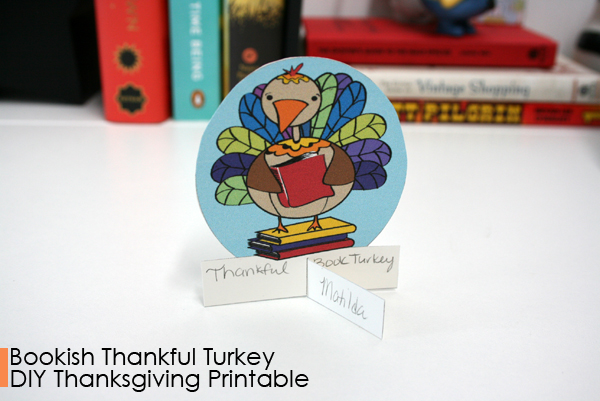 Make Your Own Bookish Turkey Place Card