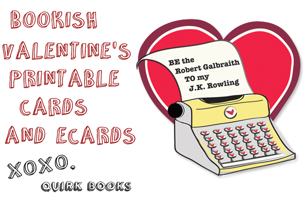 Printable Bookish Valentine’s Day Cards