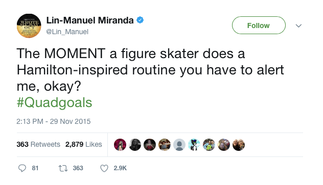 Hamilton Figure Skating Routines that will Make Your Inner Lin-Manuel Miranda Sing